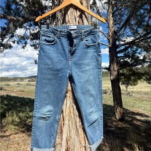 Zara Women's Mid Blue Boyfriend Jeans